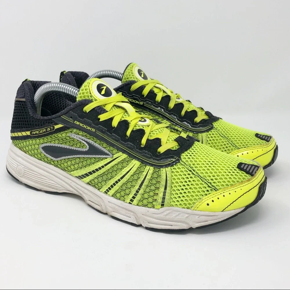Brooks Neon Yellow and Black Men's Athletic Running Shoes